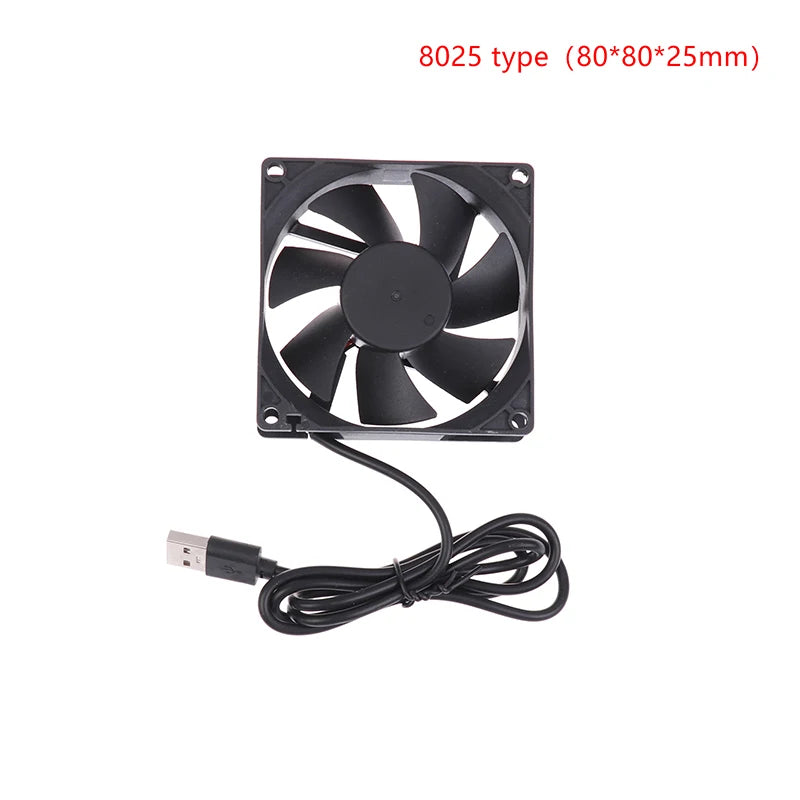 5V Brushless Cooling Fan USB Router Fan Computer Case TV Box Cooling Case 50mm 80mm 90mm 120mm PC DIY Cooler Desktop Fan