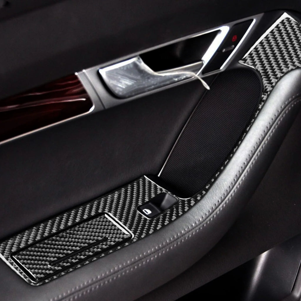 For Audi A6 S6 C6 2005-2011 Carbon Fiber Window Lift Control