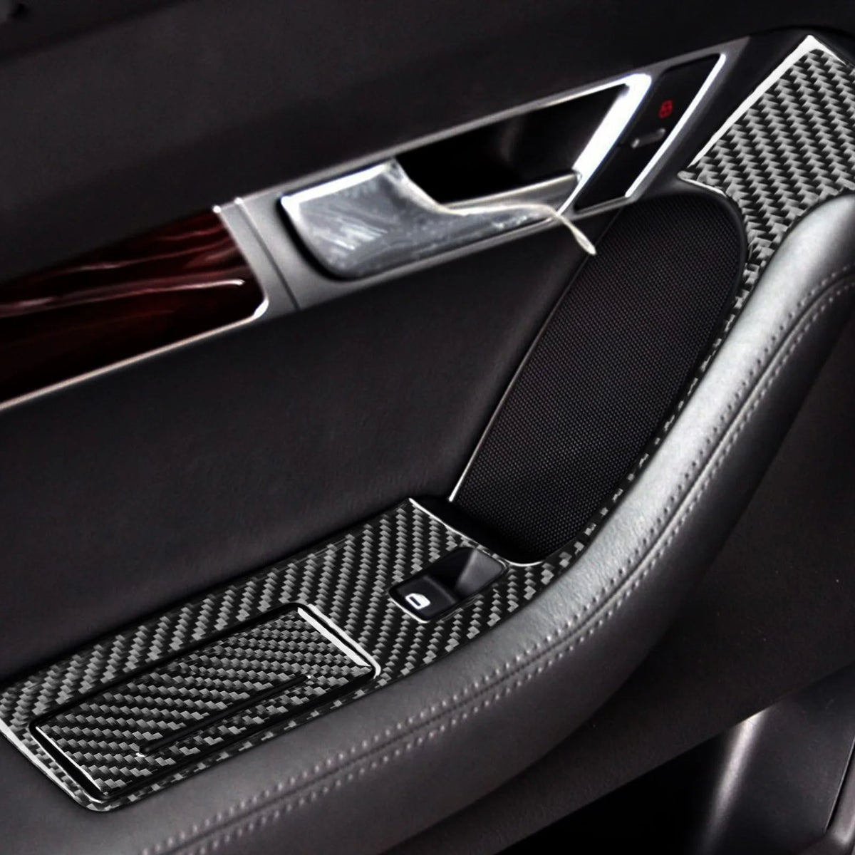 For Audi A6 S6 C6 2005-2011 Carbon Fiber Window Lift Control