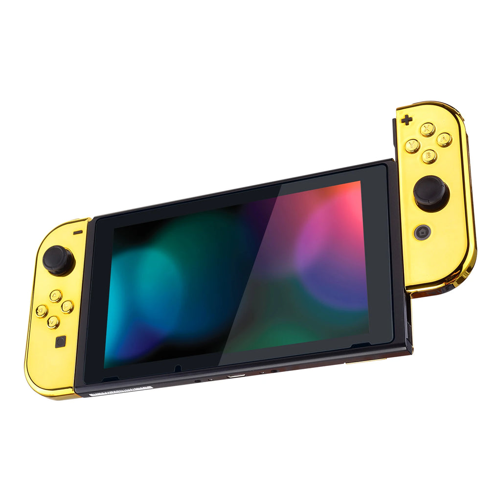 eXtremeRate Chrome Gold Back Plate Controller Housing Shell 