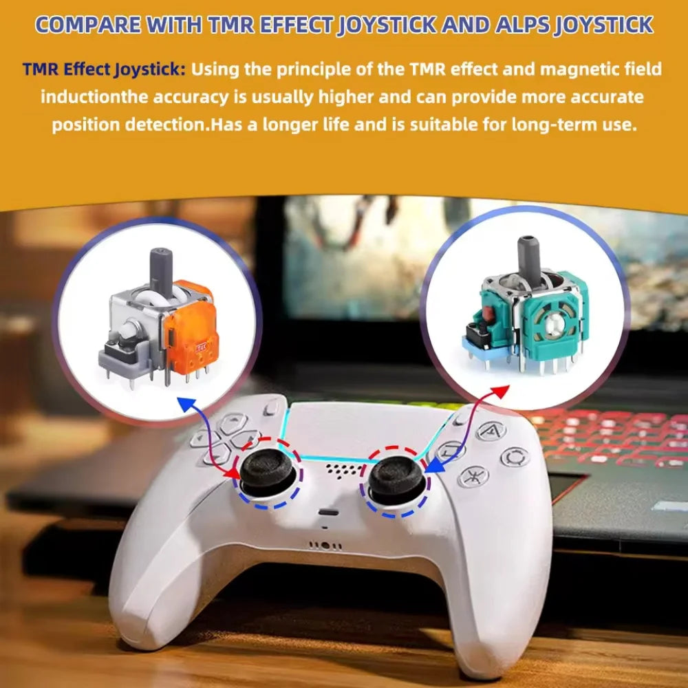 2-10Pcs Replacement TMR Effect Joystick 3D Analog Stick for 