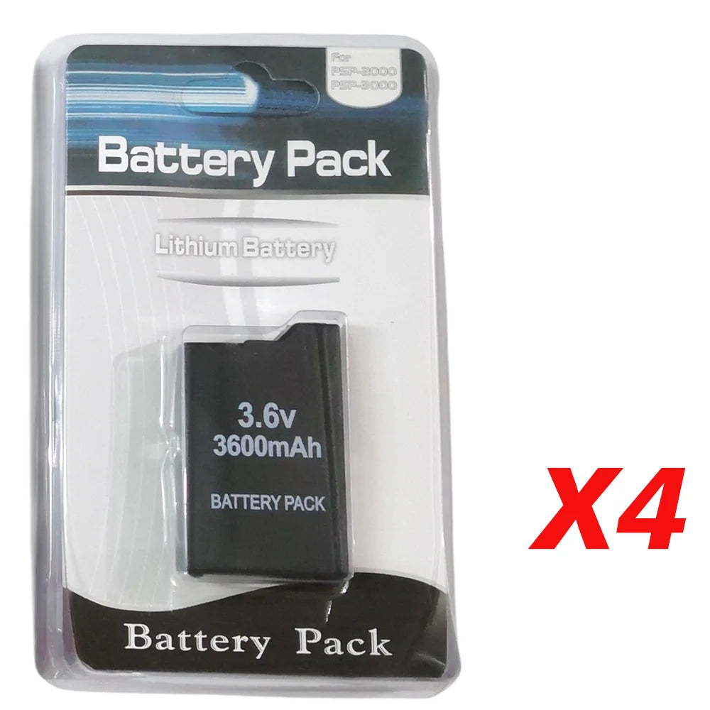 2400/3600mAh Lithium Battery For PSP-2000 PSP-3000 PSP-300 Slim Game Console Long Lasting Safe Handheld Game Replacement Battery