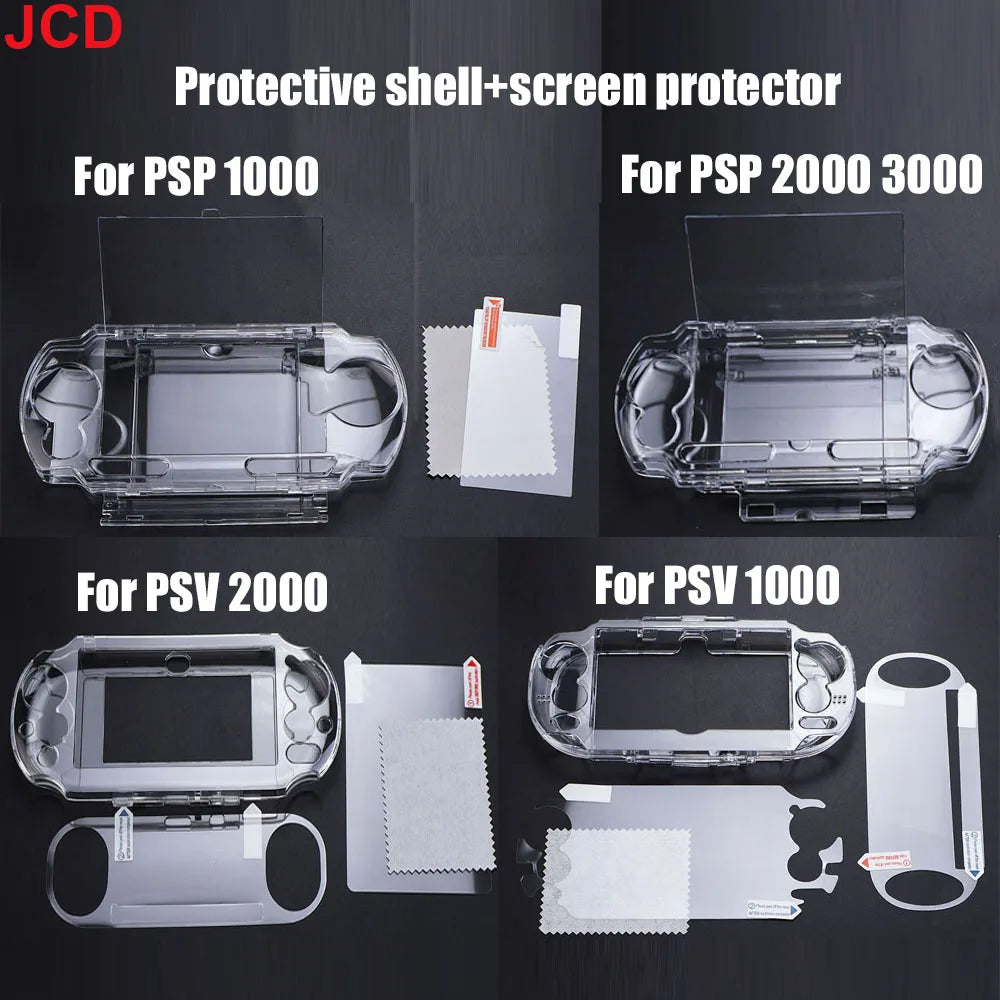 For PSP1000 2000 3000 PSV2000 Transparent Cover Case Snap-in