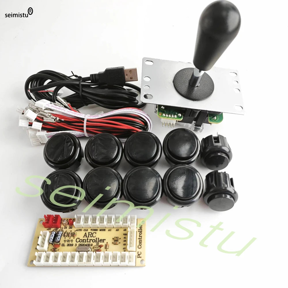 Copy SANWA Kit Game Machine Arcade Console DIY Kit Push Buttons For PC Raspberry Pi Zero Delay USB Board Controller