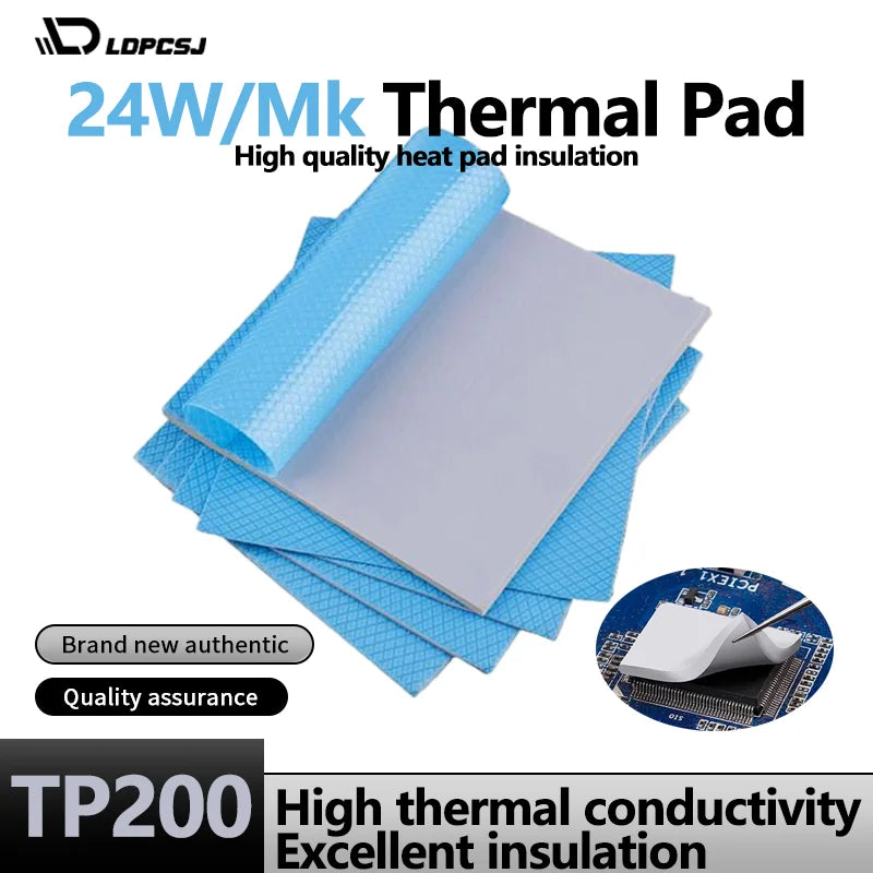 LDPCSJ 24W/Mk Thermal Pad for GPU CPU Radiator Cooling Condu