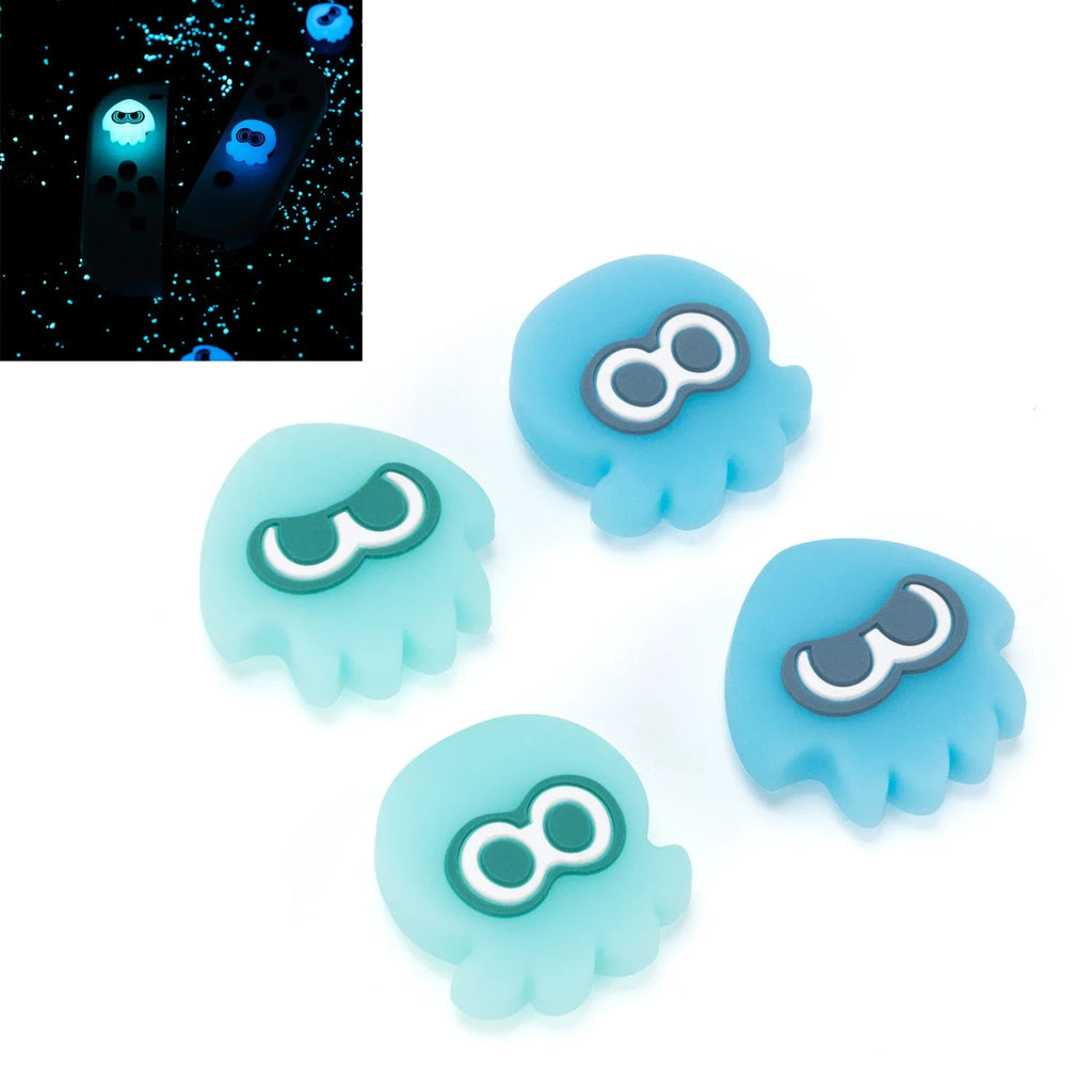 Luminous Angel Ghost Silicone Soft Thumb Stick Grip Cap Joystick Protective Cover For Switch Oled NS Lite Joycon Thumbstick Case