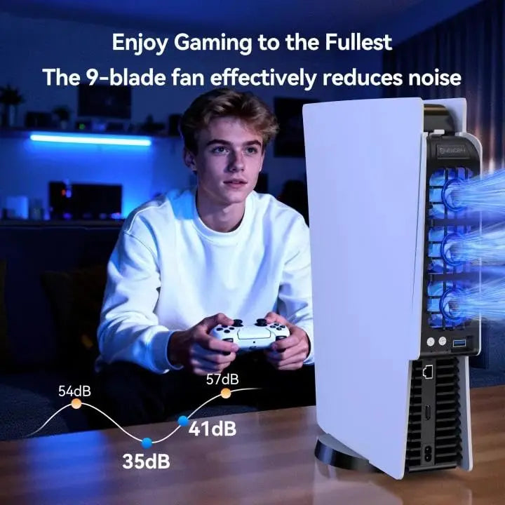 NEWDERY PS5 Cooling Fan 9 Blades And Larger Auto Speed Coole