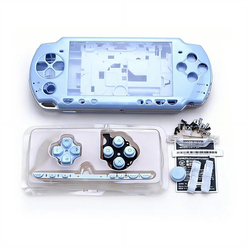 For PSP2000 Game Console Shell Case Full Housing Cover Replacement with Button Kit Accessories
