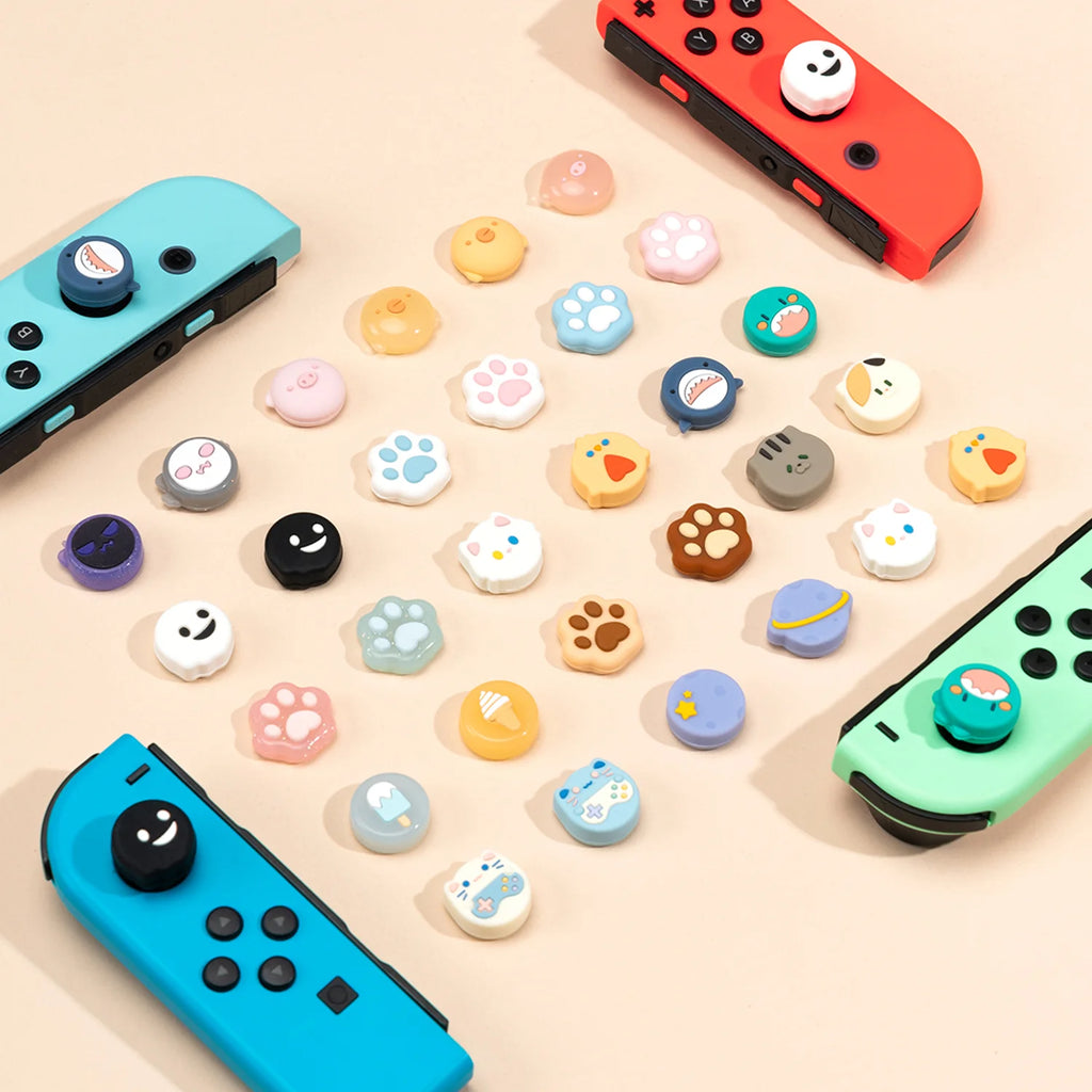 Super Cute Silicone Soft Joycon Thumb Stick Grip Cap Joystic