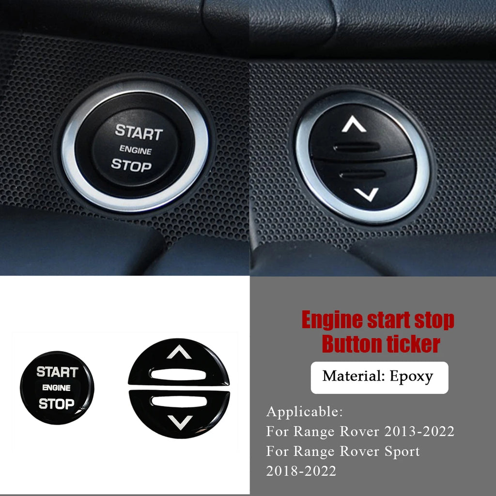 For Range Rover Sport Button Covers Vogue Interior Stickers for Land Rover Discovery 5 Climate Steering Wheel Refurbishment