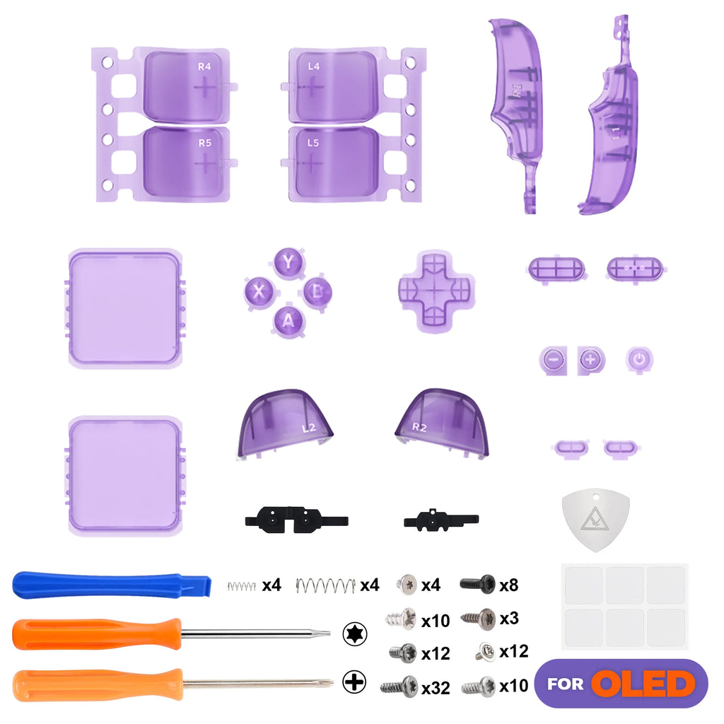 eXtremeRate Replacement Full Set Buttons for Steam Deck OLED DIY Custom ABXY D-pad Trackpad Bumpers Triggers Buttons with Tools