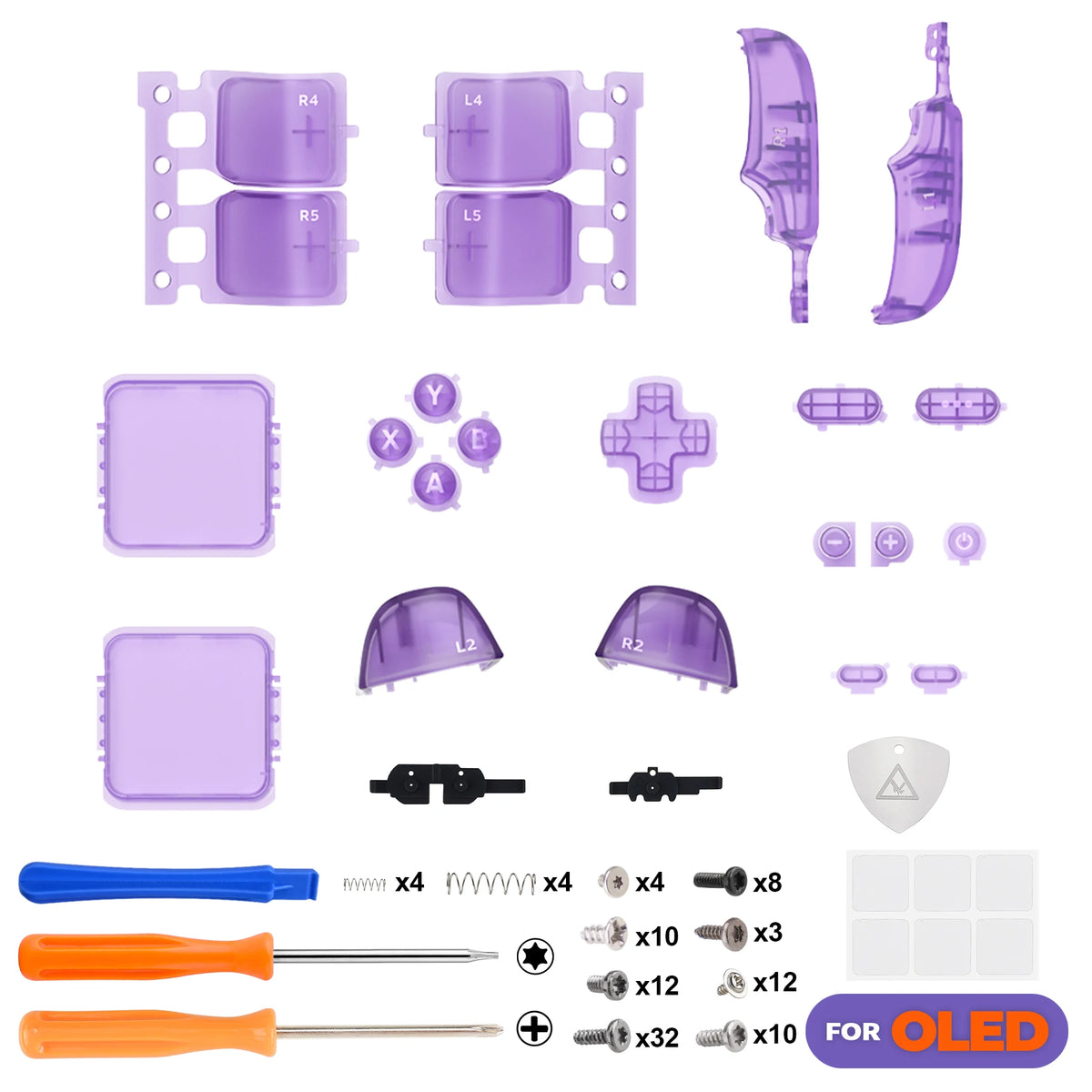 eXtremeRate Replacement Full Set Buttons for Steam Deck OLED DIY Custom ABXY D-pad Trackpad Bumpers Triggers Buttons with Tools