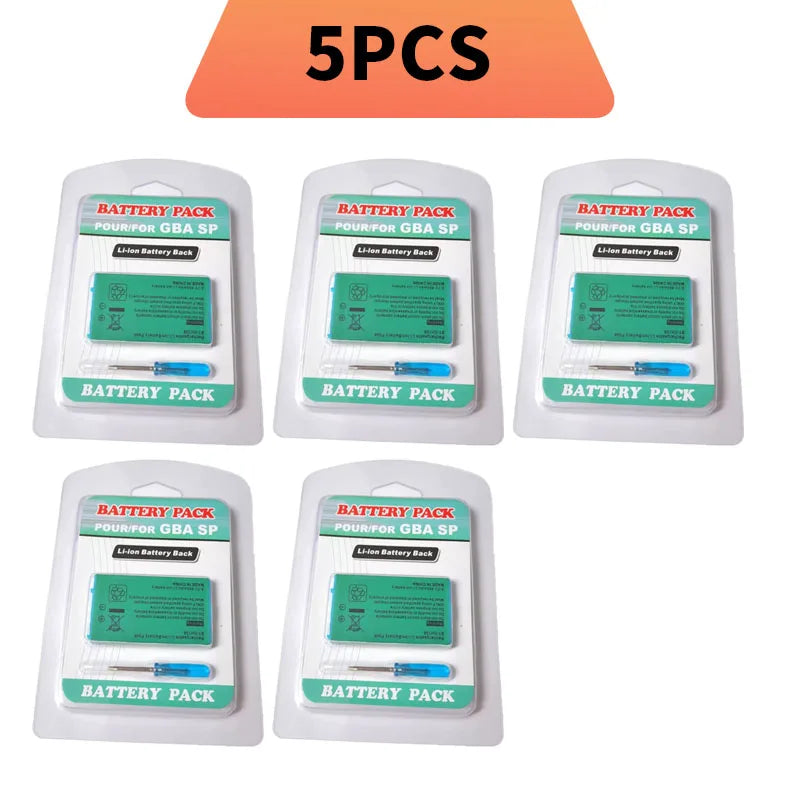 850mAh Rechargeable Battery&Screwdriver Kit For Game GBA SP for Boy Advance / GBA SP Replacement Lithium-ion Battery