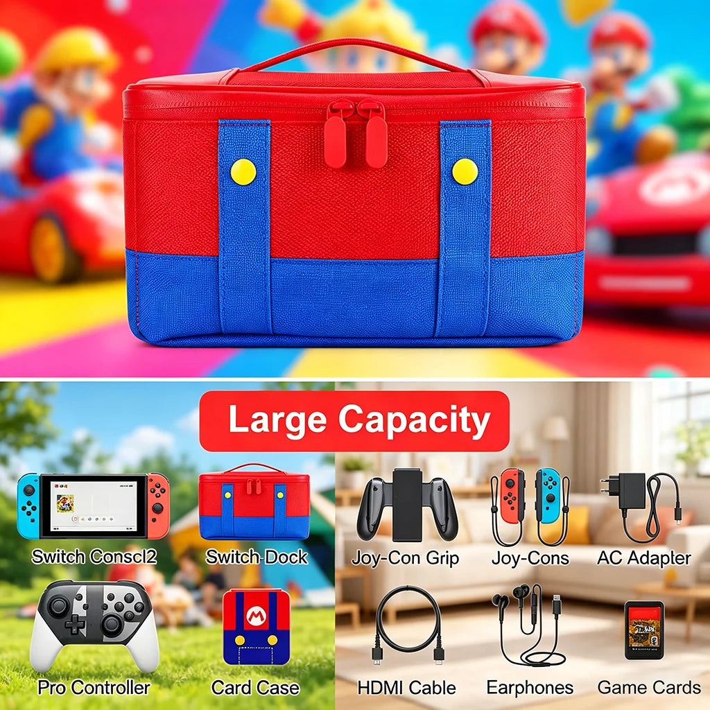 Portable Soft Shell Case for Switch 2 / Switch / OLED Cute W