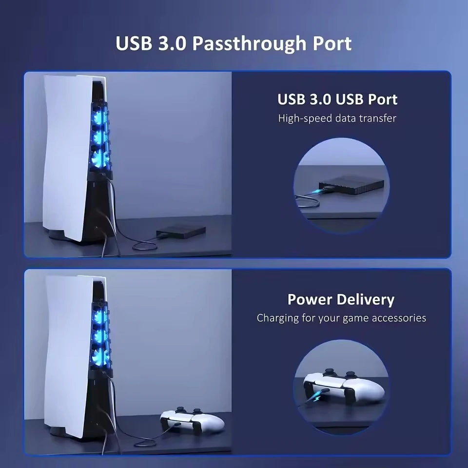 Fan Cooling For Sony Playstation Play Station PS 5 PS5 Disc 