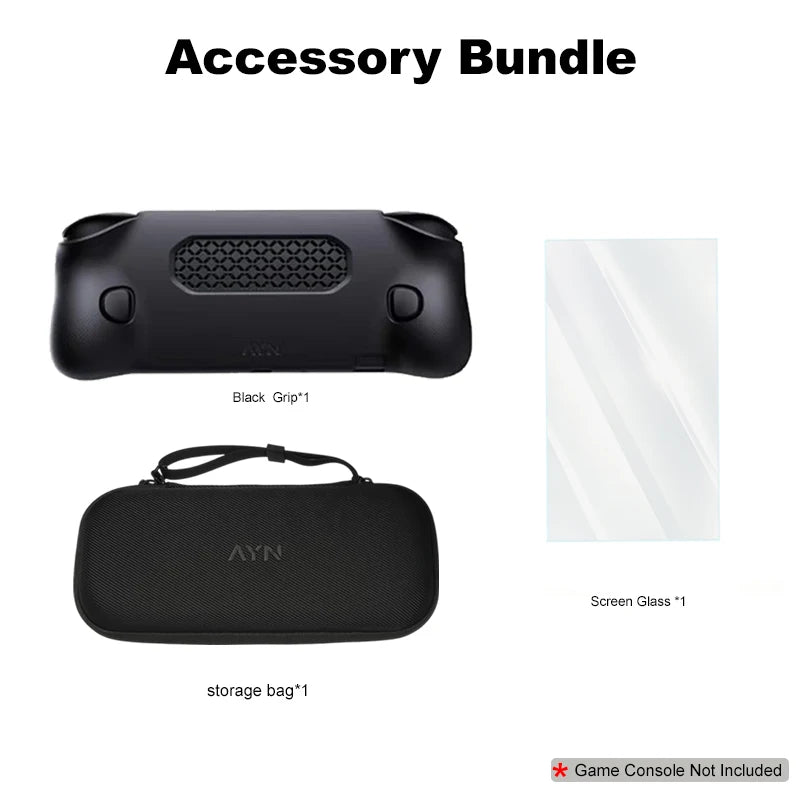 Odin 2 Portal Bag Handheld Game Console Protect Black Bag Waterproof Portable Grip Screen Film Black Case of AYN Odin 2 Portal
