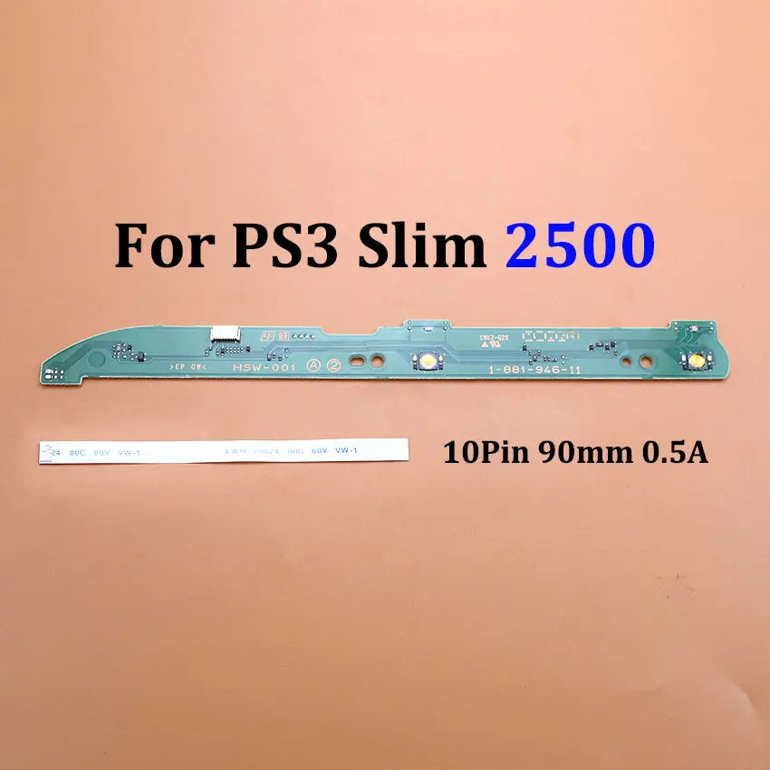 Host Power Button On OFF Switch Board Ribbon Cable Board Flex Cable For PS3 Slim 2000 2500 3000 4000 Console Parts Replacement