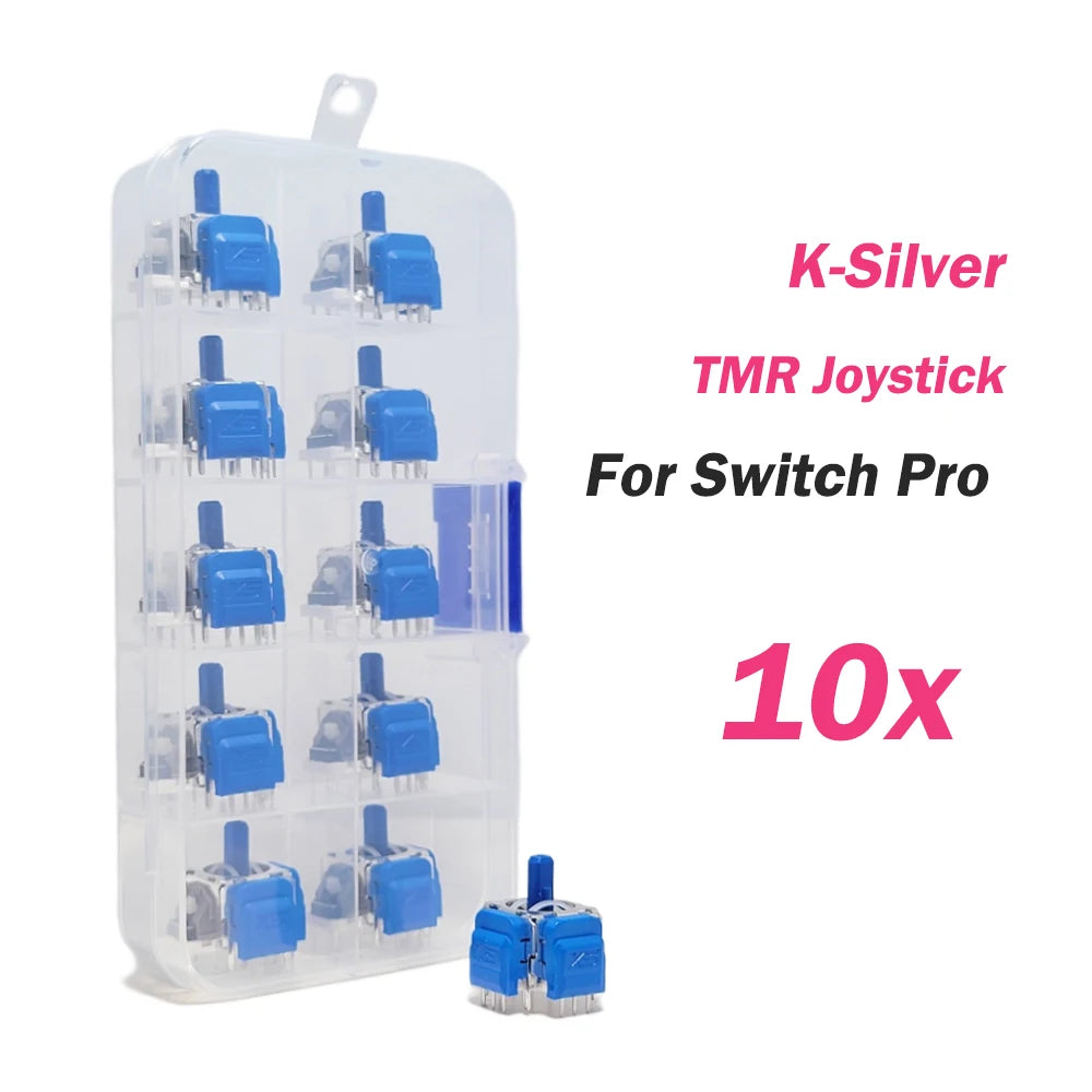 2/10pcs K-Silver JS13 Pro+ TMR Joystick for Switch Pro PS5 PS4 Xbox Series Xbox One Replacement 3D Analog ThumbStick Anti-Drift