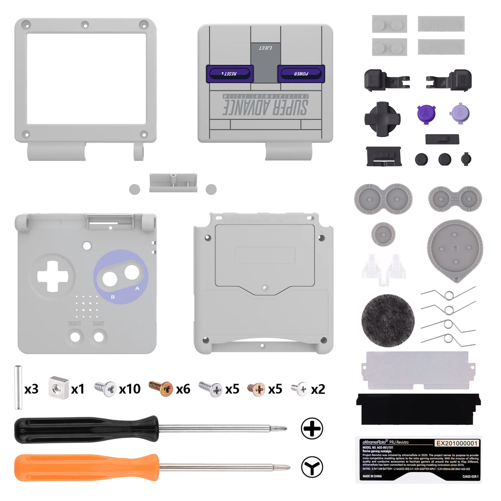 eXtremeRate IPS Ready Upgraded Custom Replacement Housing Shell for Gameboy Advance SP GBA SP for IPS & Standard LCD