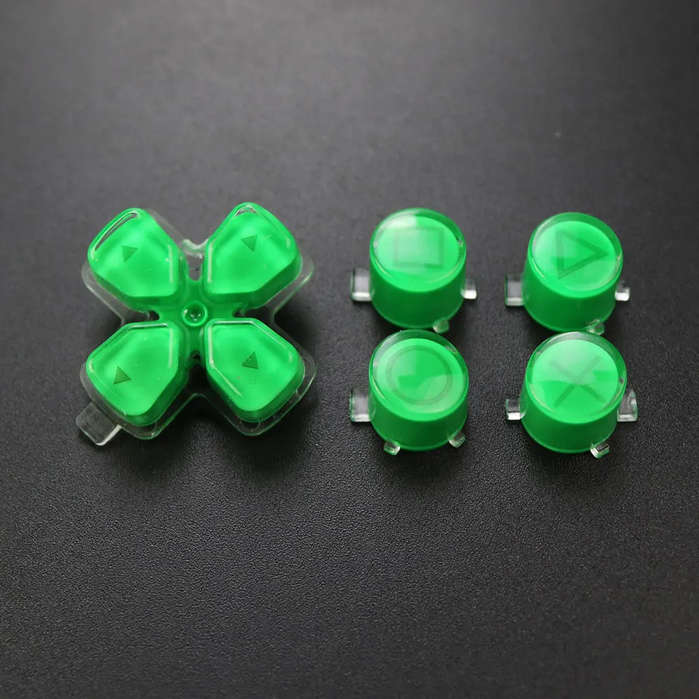 1Set For PS5 V1 V2 V3 Controller Gamepad Crystal Button A B X Y D Pad Cross Direction Function Key Replacement