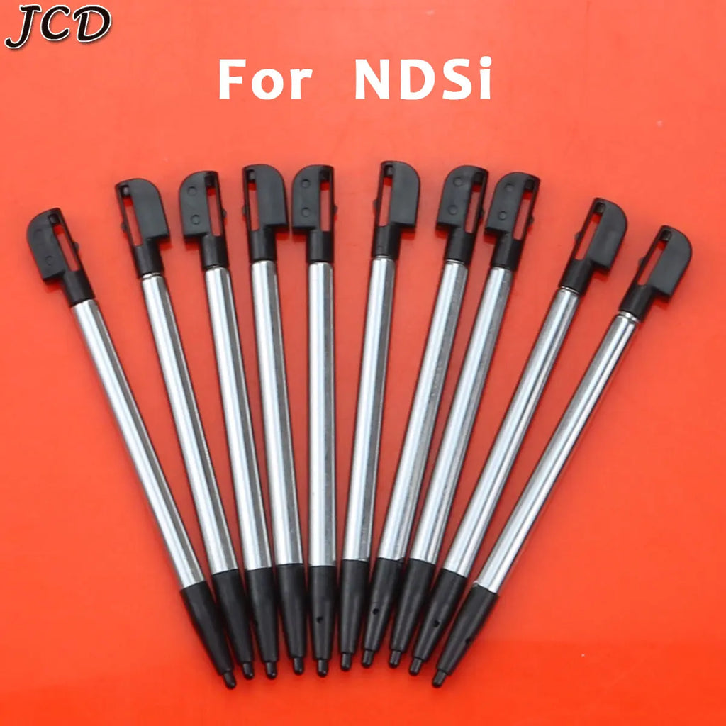 JCD 10PCS Metal Telescopic Stylus Plastic Stylus Touch Screen Pen for 2DS 3DS New 2DS LL XL New 3DS XL LL For NDSL NDSi