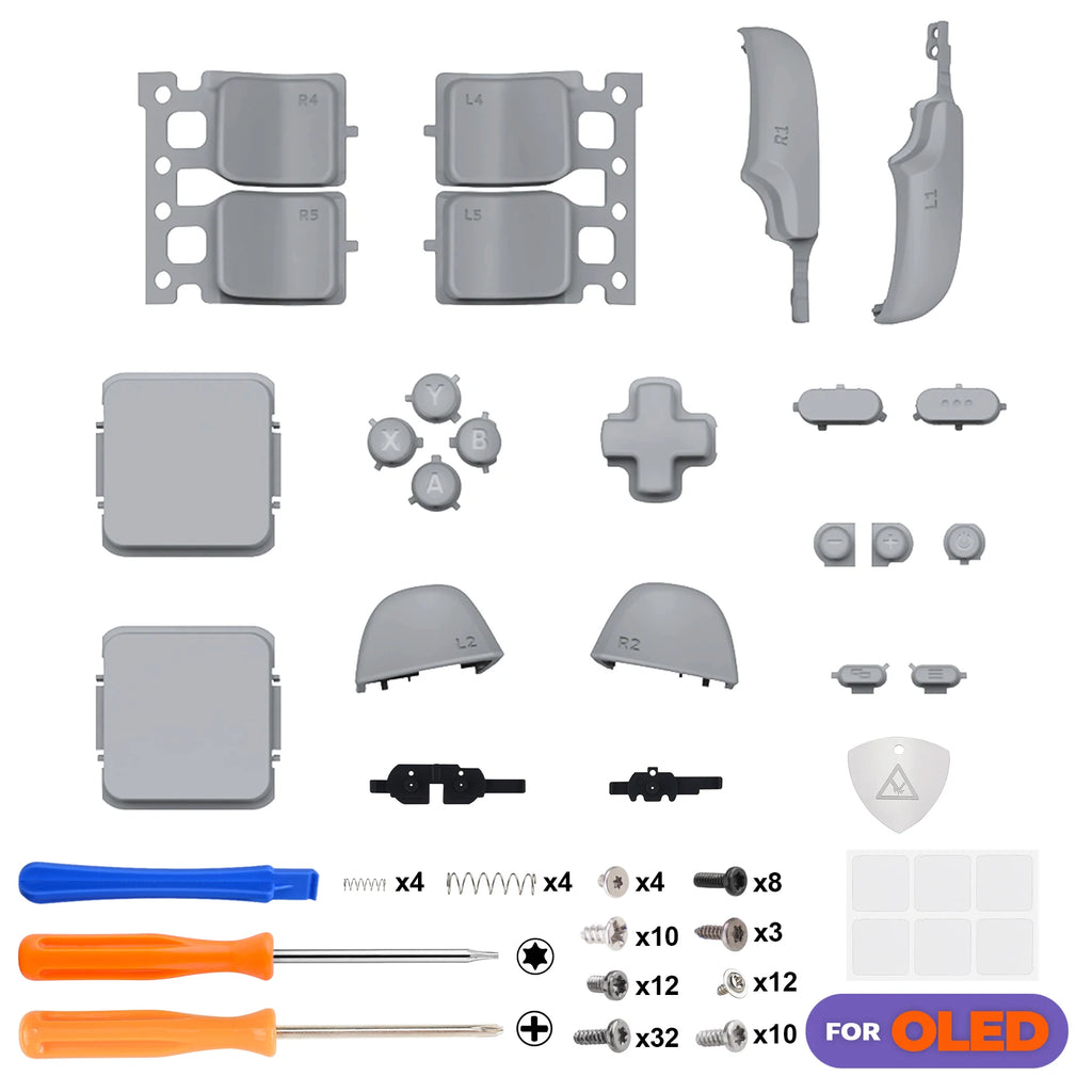 eXtremeRate Replacement Full Set Buttons for Steam Deck OLED DIY Custom ABXY D-pad Trackpad Bumpers Triggers Buttons with Tools