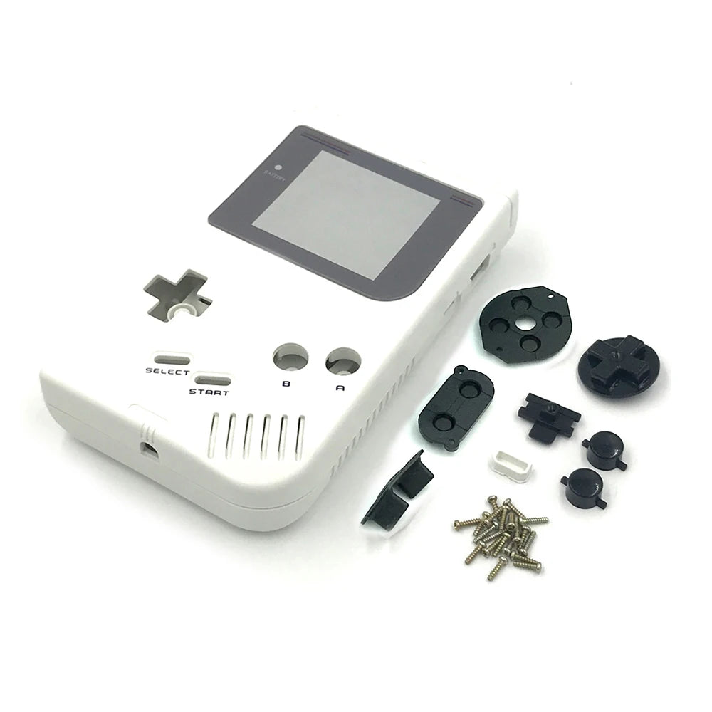 Full Shell Case for GameBoy Classic GB DMG Console Housing W/ Button Screw Rubber Pads Kits Replacement
