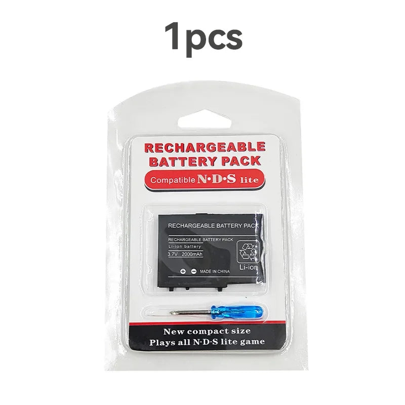 For Nintendo NDSL Host Battery 2000mAh 3.7V Lithium Rechargeable Replacement Batteries W/ Screwdriver Game Console Built-in Cell