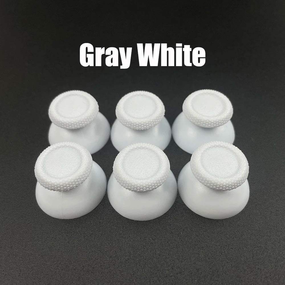 ZUIDID 6pcs Black Gray White 3D Analog Joystick Stick Mushroom Cap For PlayStation 5 PS5 Controller Thumbstick Cover