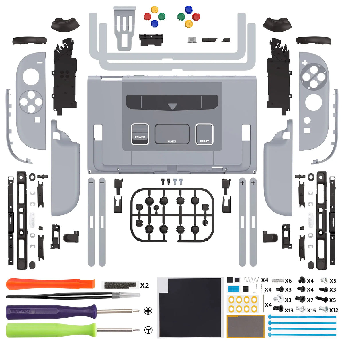 eXtremeRate Full Set Housing w/Buttons for Joycon 2 Replacement Shell Buttons for Nintendo Switch 2 - Classic SwitchCube Style
