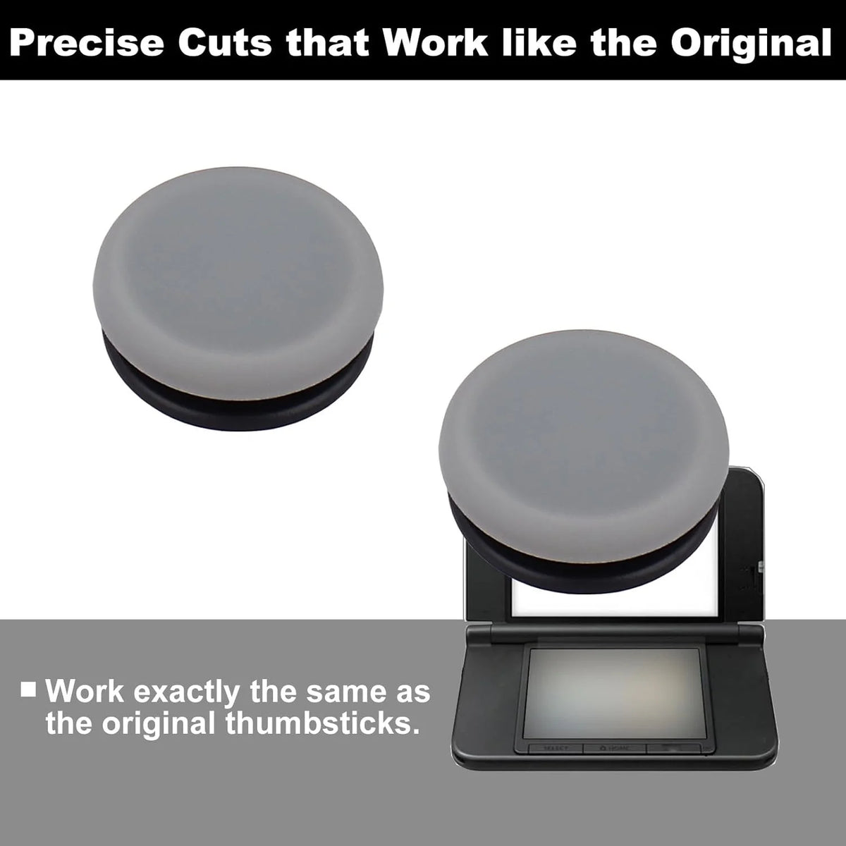 2Pcs Analog Stick Cap Replacement for Nintendo 2DS 3DS 3DSXL