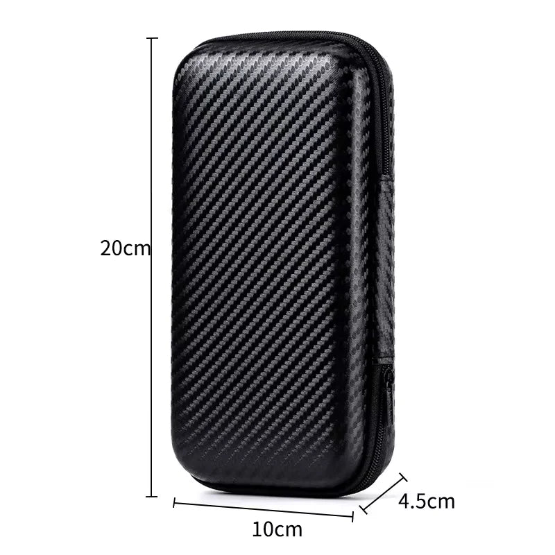For Trimui Smart Pro Handheld Game Console 9H Tempered Glass Film Screen Protector+Portable Waterproof Hard Carrying Bag Case