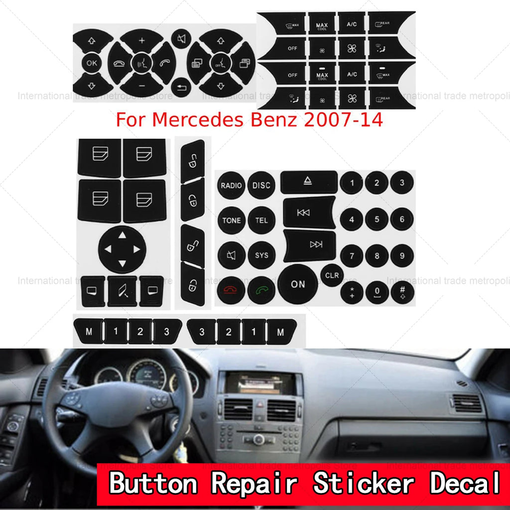 Car Button Repair Sticker Matte Stickers For Mercedes For Be