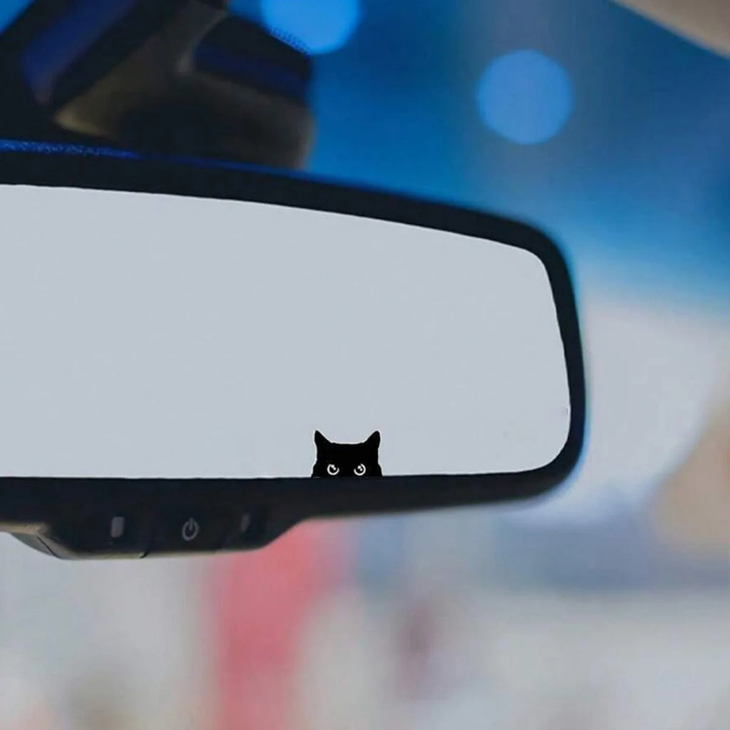 Cat Peeker Decal Car Decal Black Cat Peeker Sticker Blank Bu