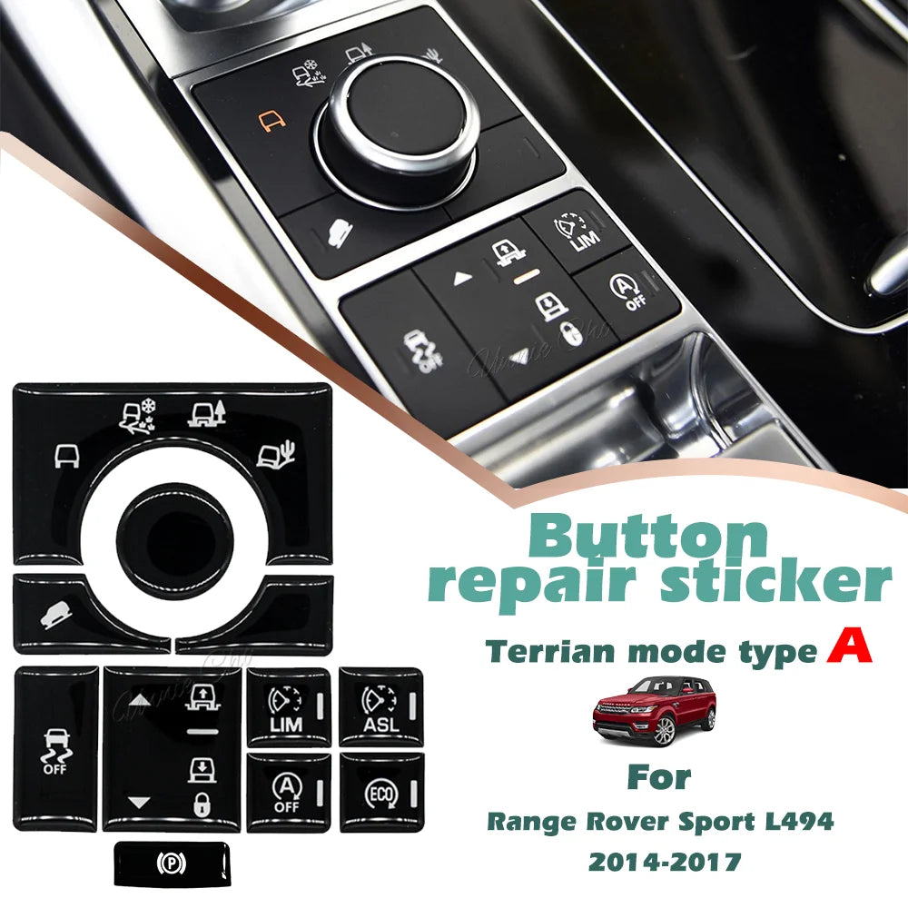 For Range Rover Sport Button Covers Vogue Interior Stickers for Land Rover Discovery 5 Climate Steering Wheel Refurbishment