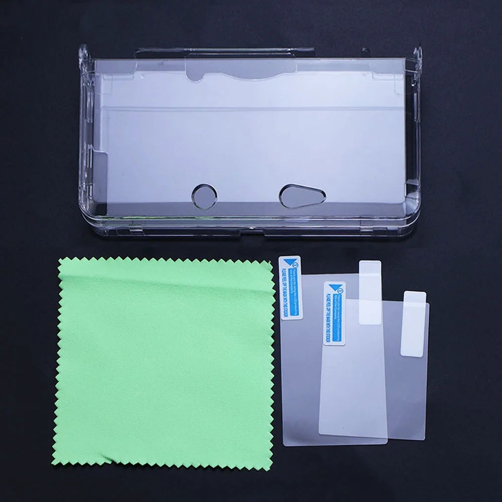 Plastic Clear Crystal Shell Skin Case Cover For 3DS 3DS XL L