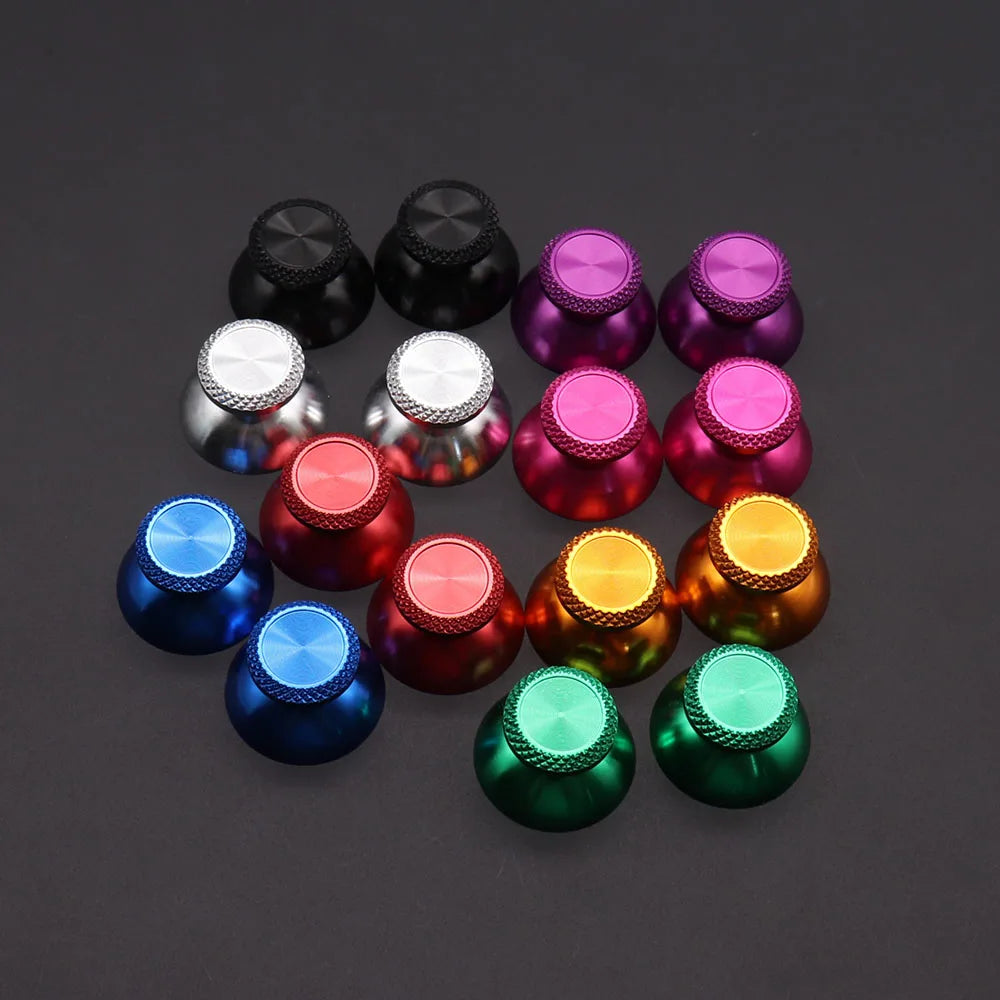 2PCS Metal Analog Joystick Thumb Stick Grip Cap Replacement 