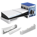 Horizontal Stand for PS5 Slim & Pro Console and Hold 12 Game