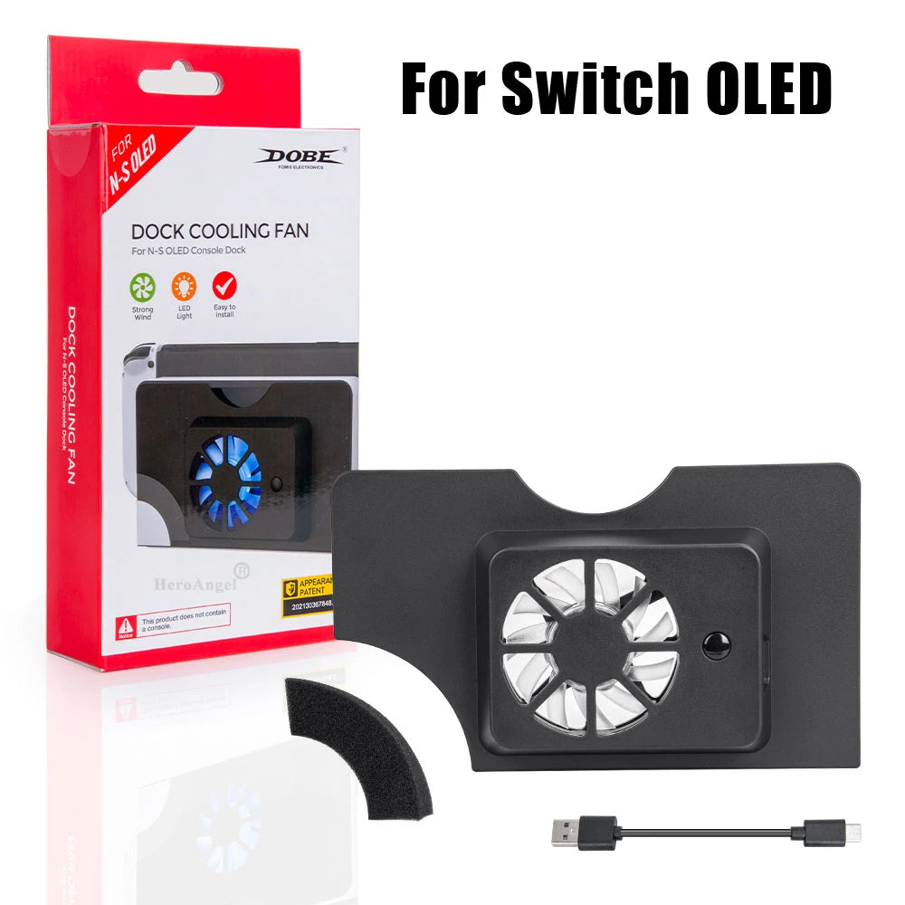 Dock cooling fan for switch/ oled original stand game consol