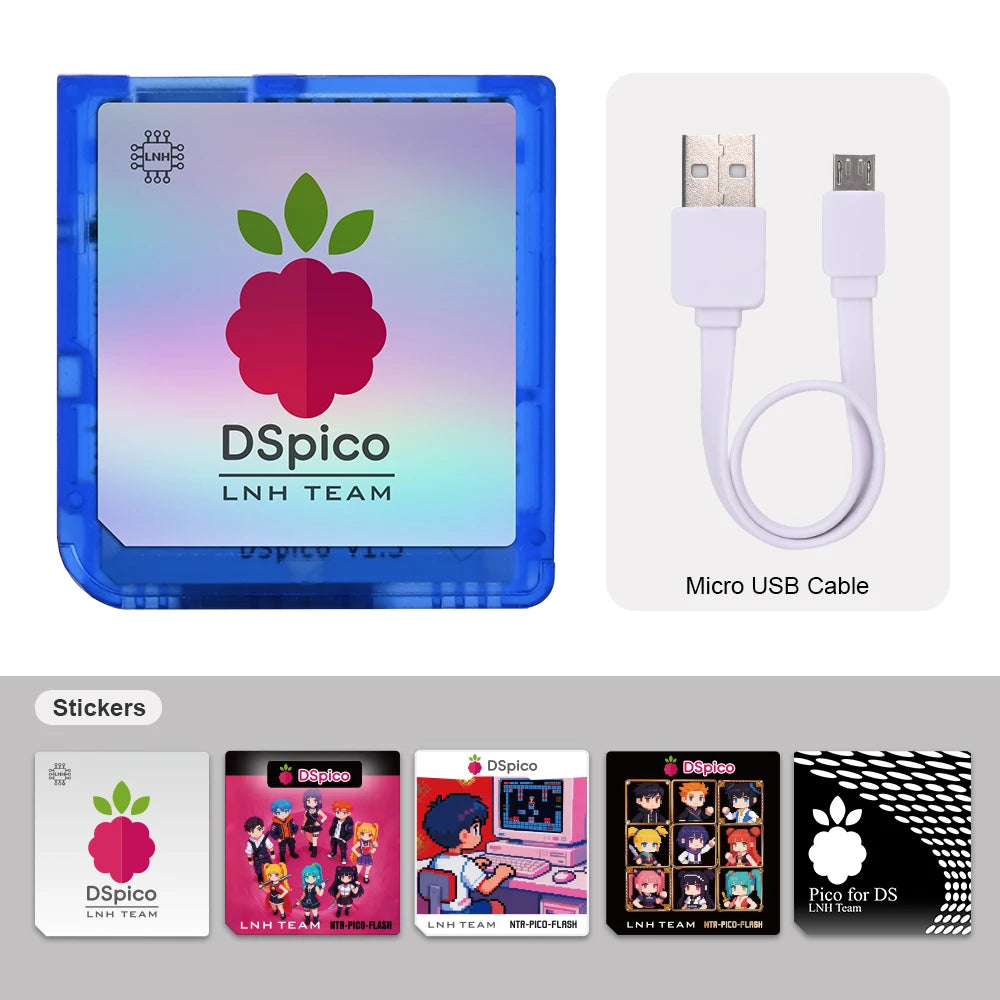 Colorful RP2040 Dspico Game Card Reader MicroUSB White PCBA for Nintendo NDS NDSL DSi 3DS NEW 3DS XL Consoles
