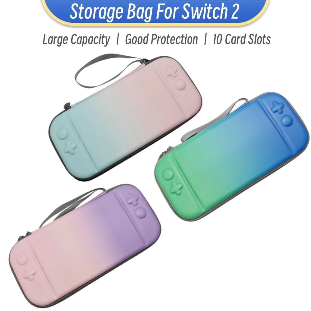 New Gradient Color Slim Travel Carrying Case for Switch 2 Ga