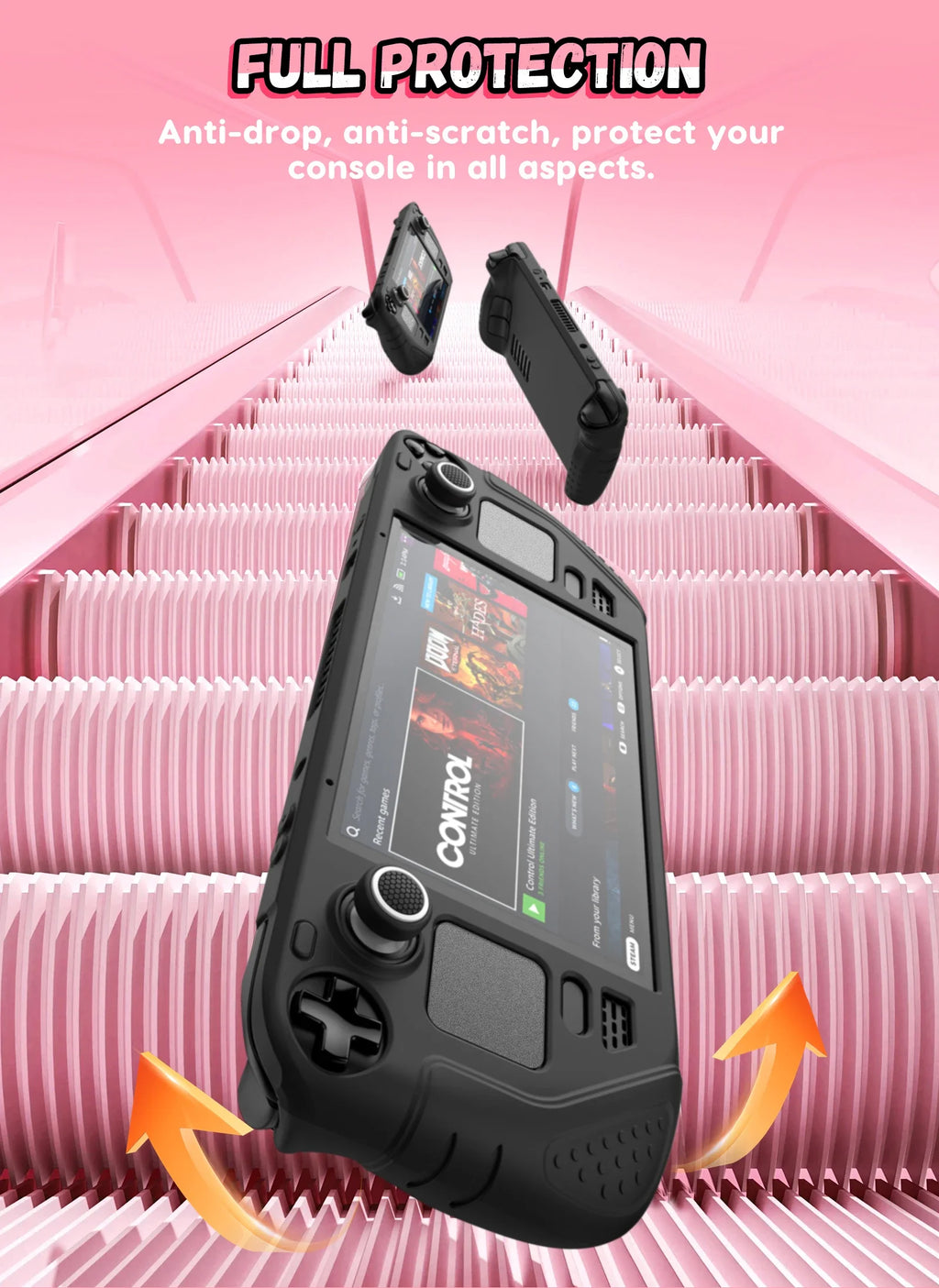For Steam Deck OLED Game Handheld Protective Case Anti Slip 