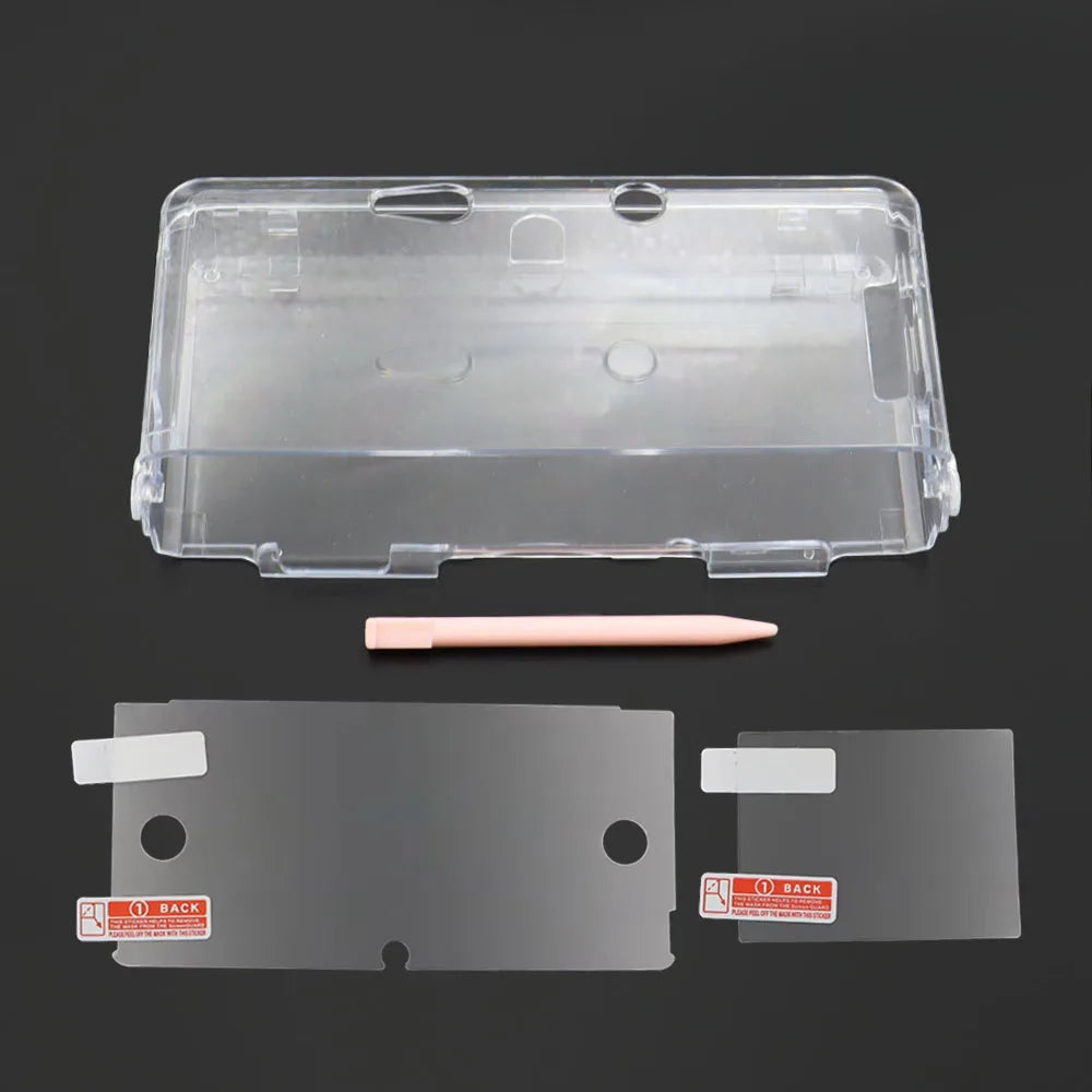 Clear Split Transparent Hard Case for 3DS Protective Shell w