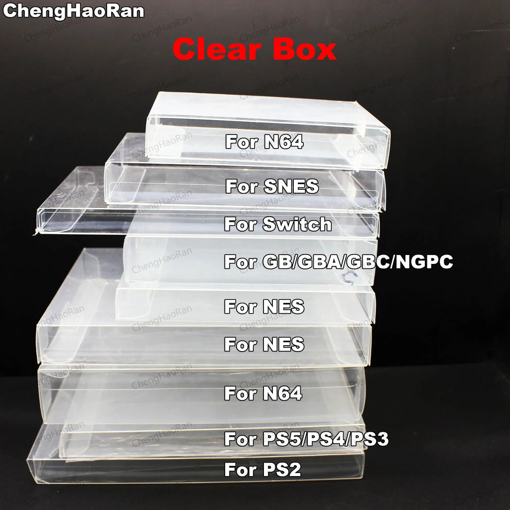 1piece Clear Transparent Game Cartridge Box Case Games Plast
