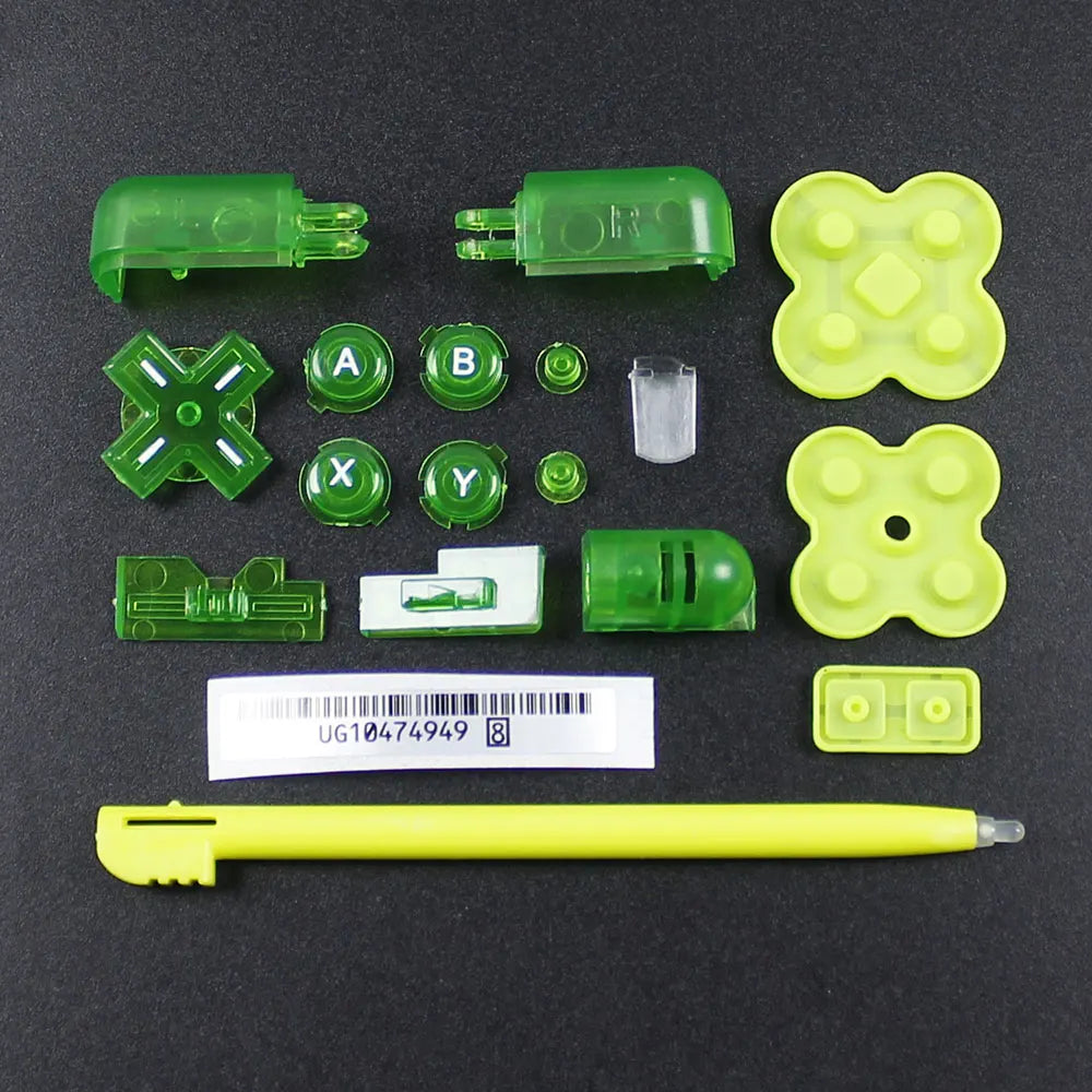 JCD For DS Lite Game Console A B X Y L R D-Pad Cross Key Conductive Rubber Pad Stylus Pen For NDSL Full Set Buttons Replacement