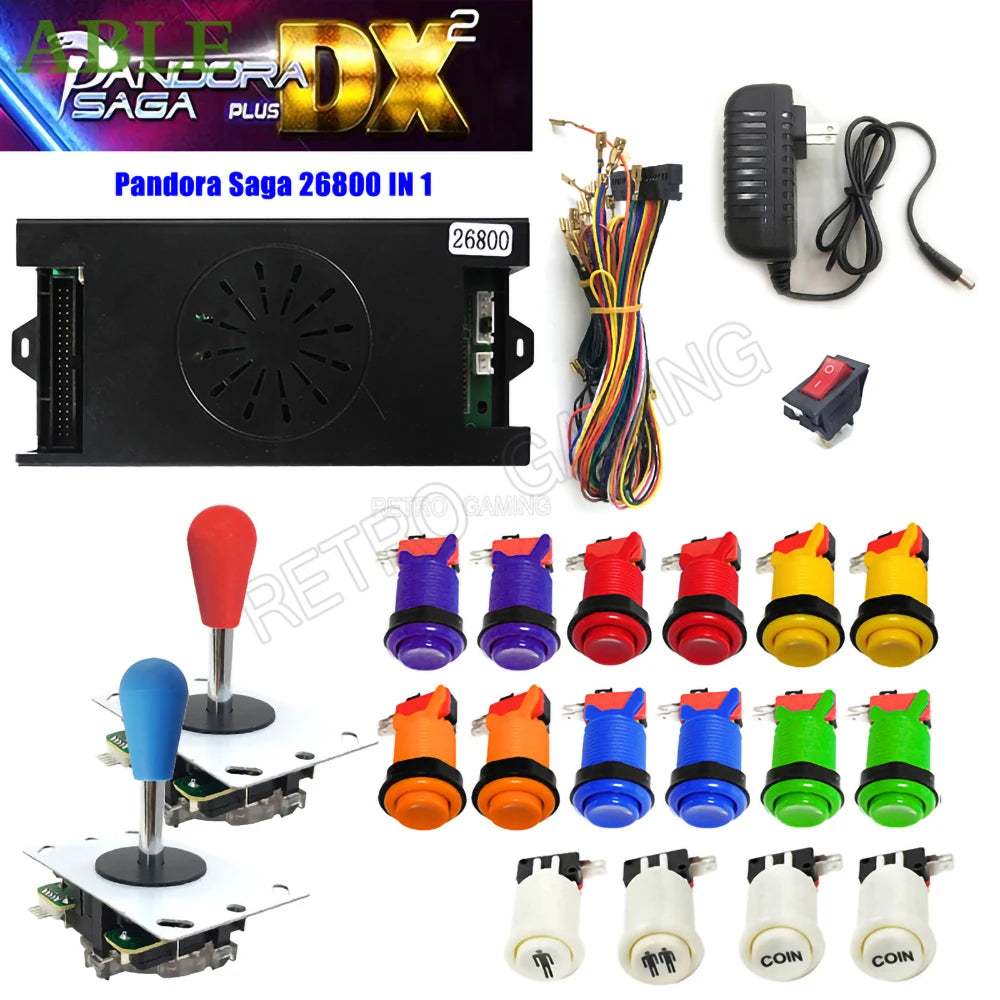 26800 in 1 Pandora Saga Box DX2 Plus DIY Kit 8 Way Joystick 