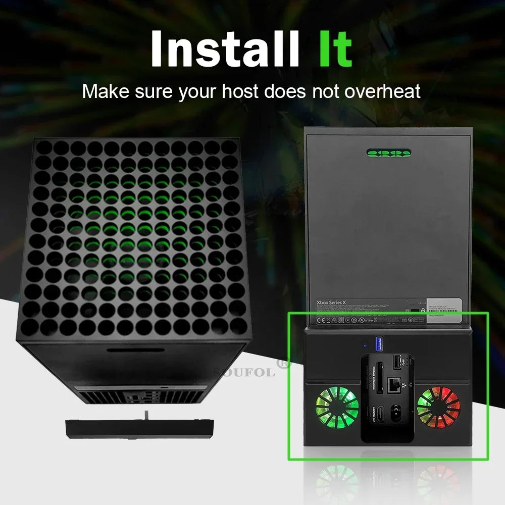 RGB Cooling Fan For Xbox Series X Console Game Host Cooling 