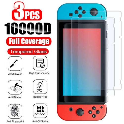1-3PCS Tempered Glass Protective Film for Nintendo Switch NS
