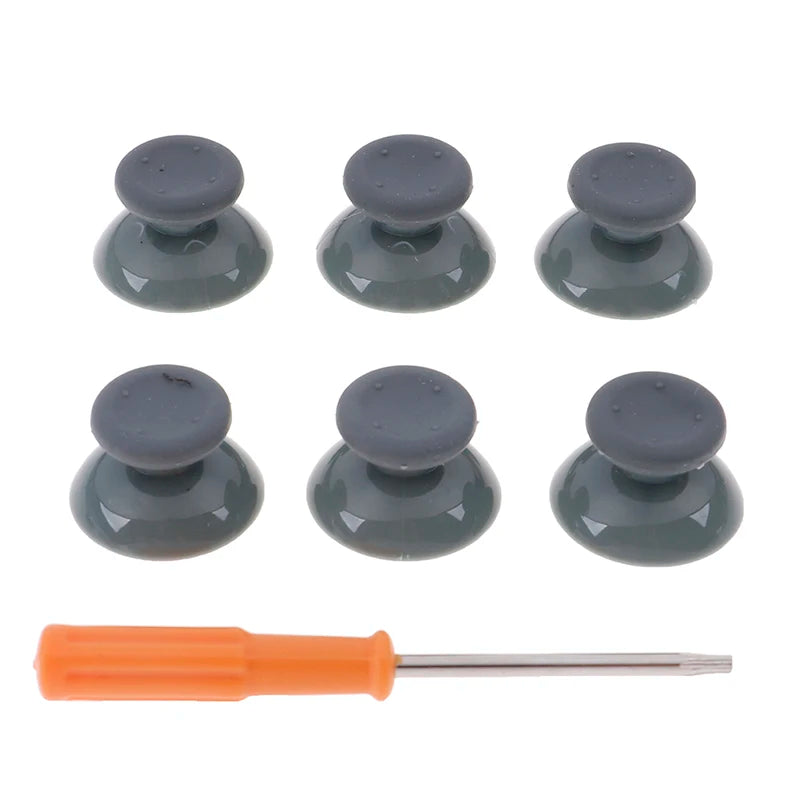 Hot Sale 7pcs Black Gray 3d Analog Stick for Xbox 360 Controller Thumbsticks Caps for X box 360 Gamepad Repair Parts with Tool