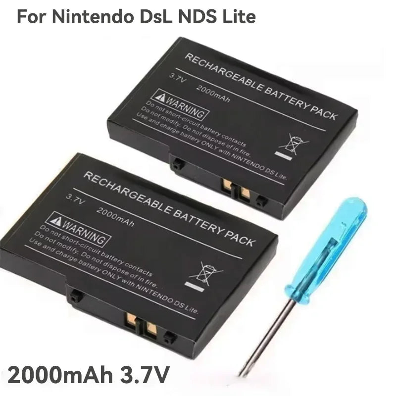 For Nintendo NDSL Host Battery 2000mAh 3.7V Lithium Recharge
